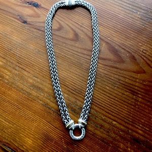 16” David Yurman double wheat chain necklace